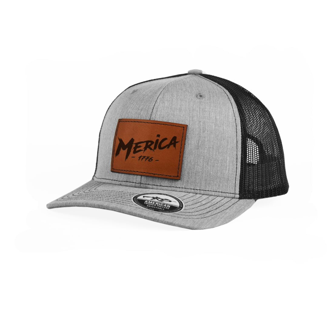 Merica' 1776 Leather Snap - Back - Adjustable - Headwear