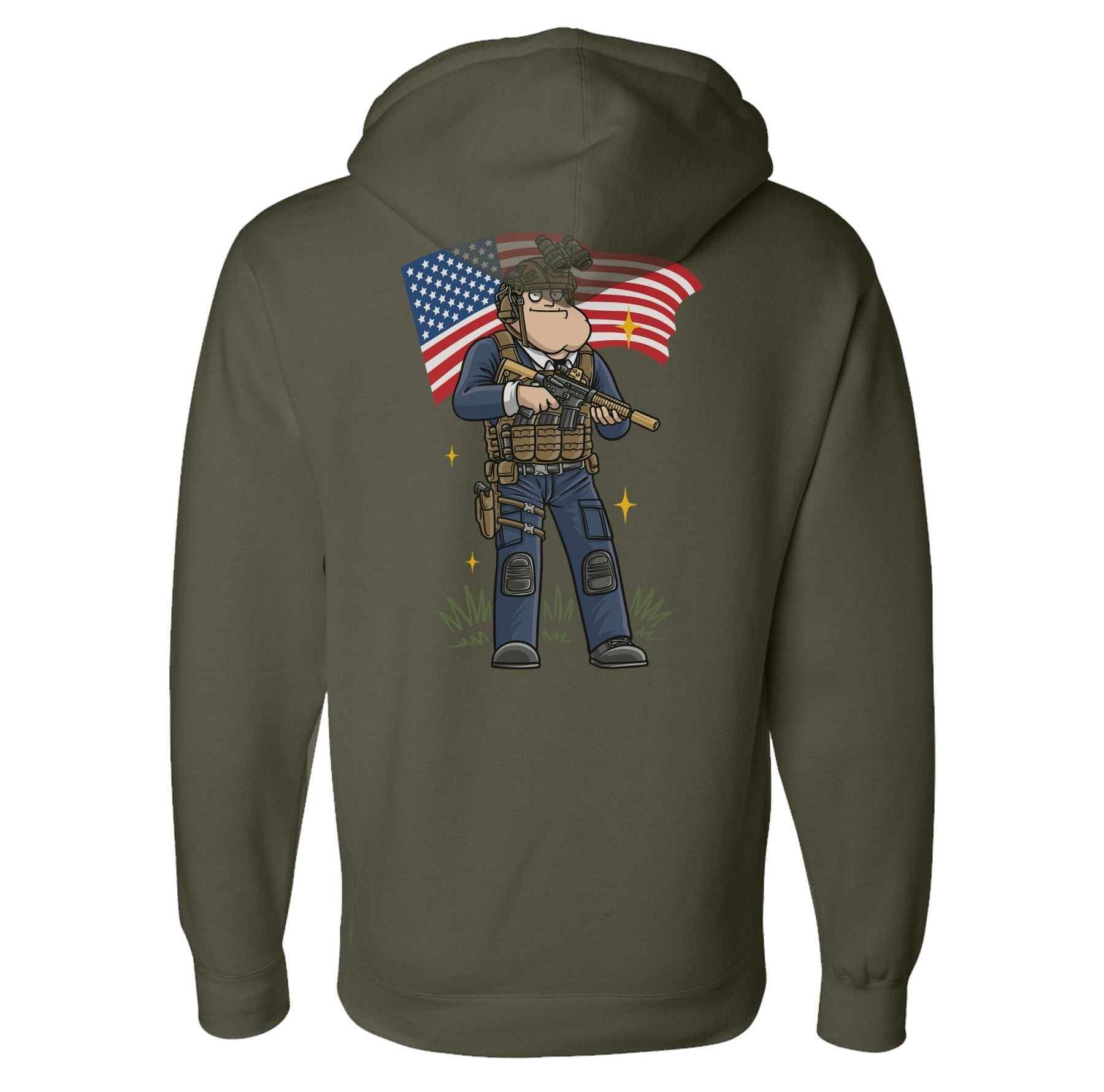 Merican Patriot Hoodie - Small - Hoodie