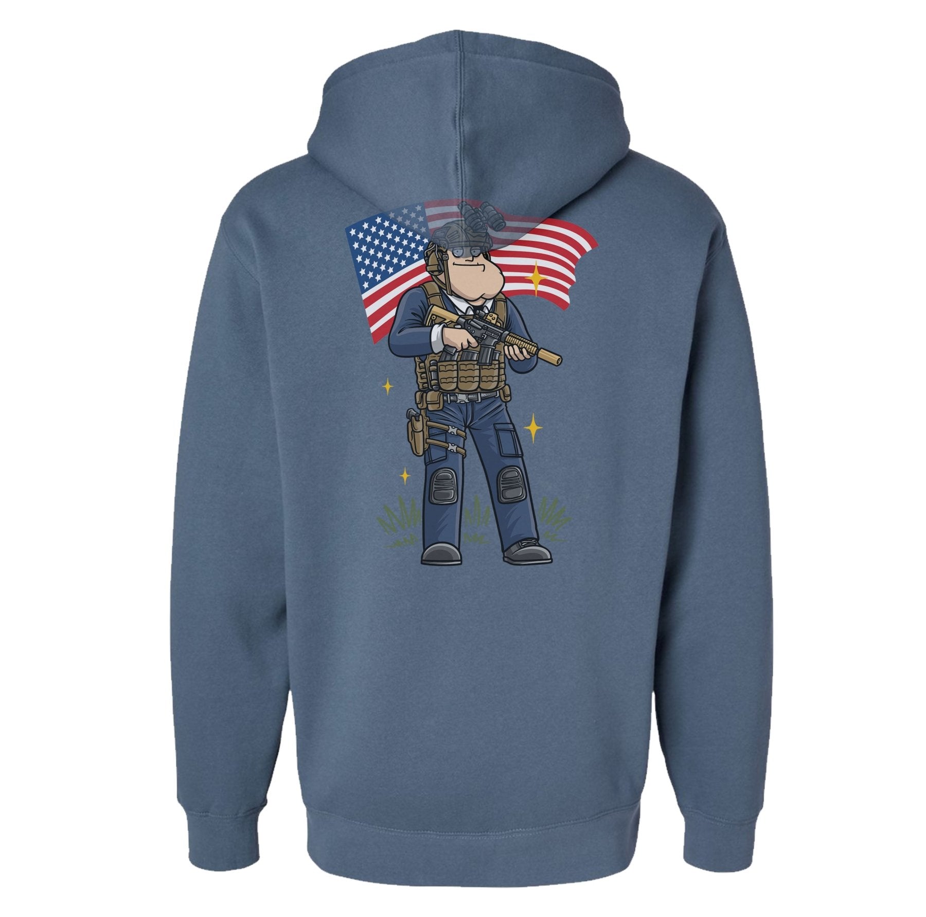 Merican Patriot Hoodie - Small - Hoodie