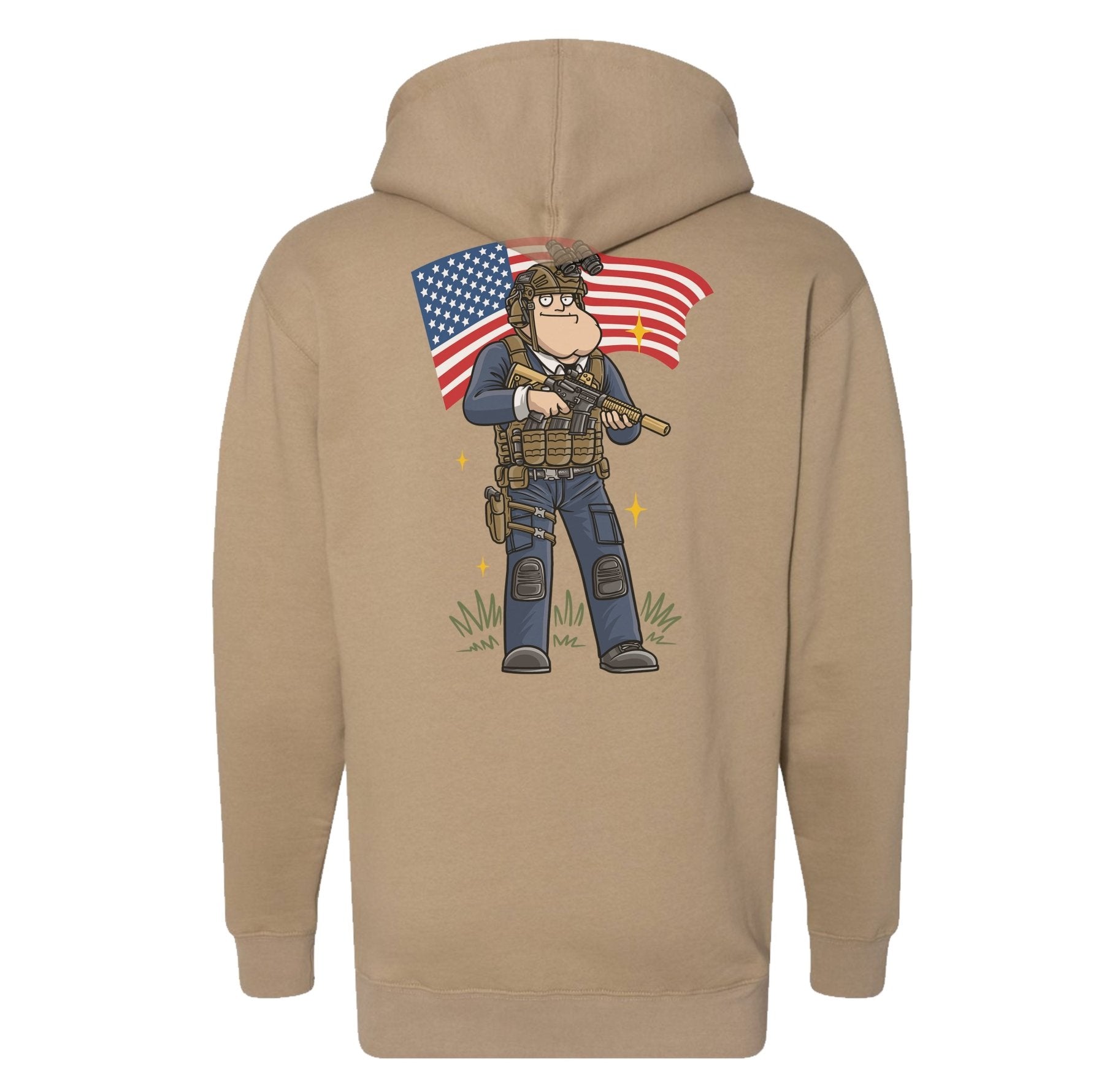 Merican Patriot Hoodie - Small - Hoodie