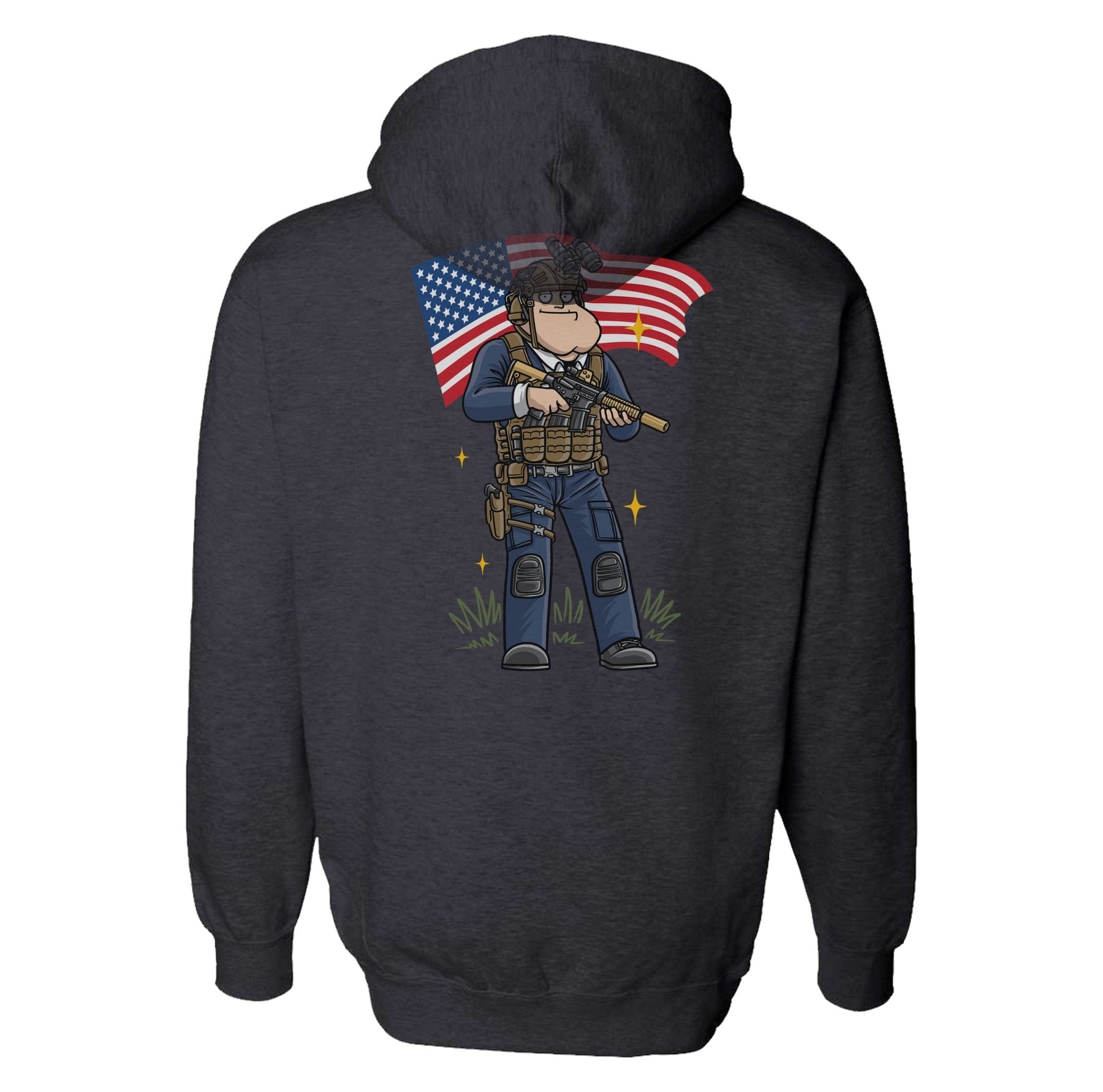 Merican Patriot Hoodie - Small - Hoodie