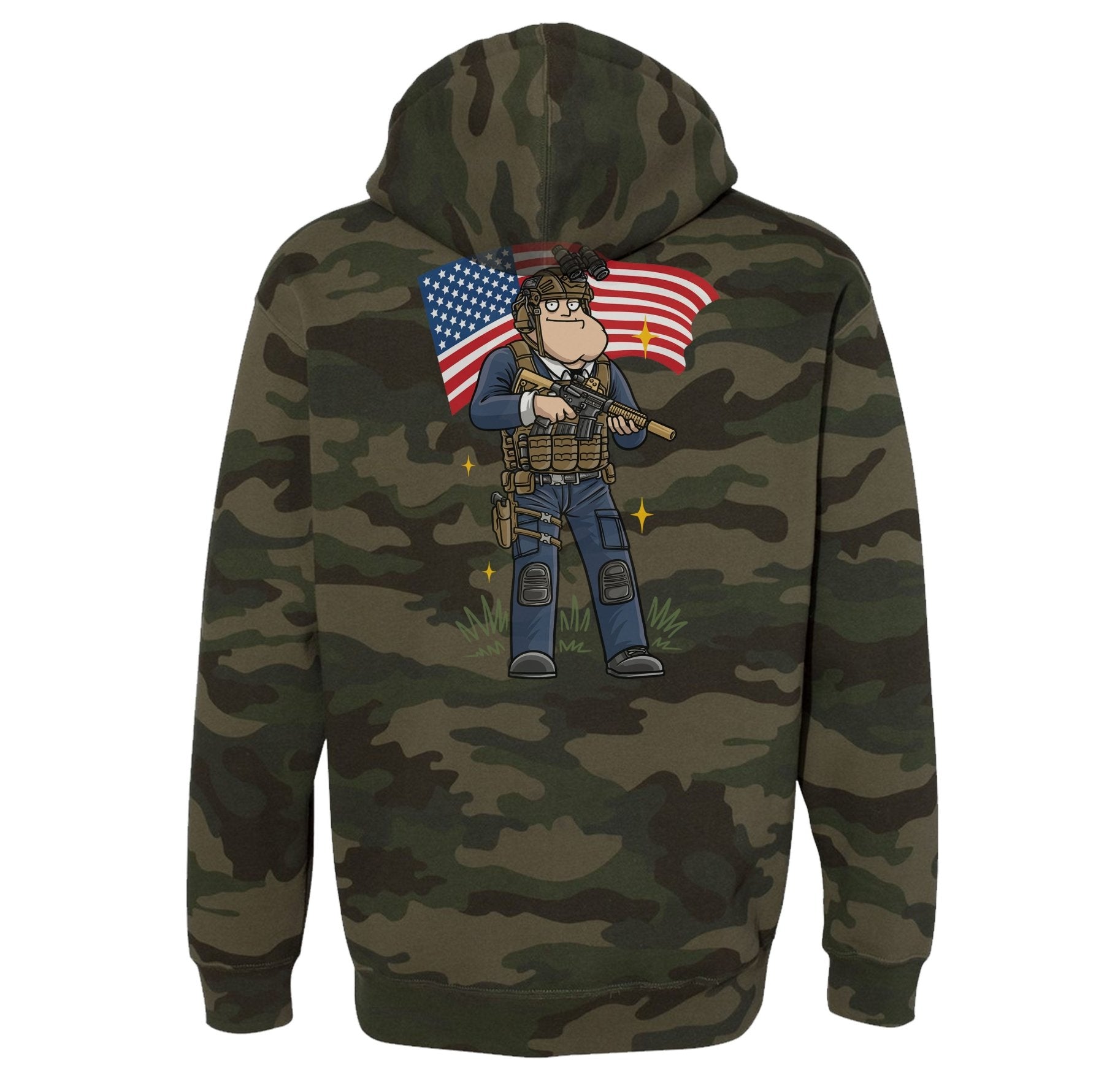 Merican Patriot Hoodie - Small - Hoodie