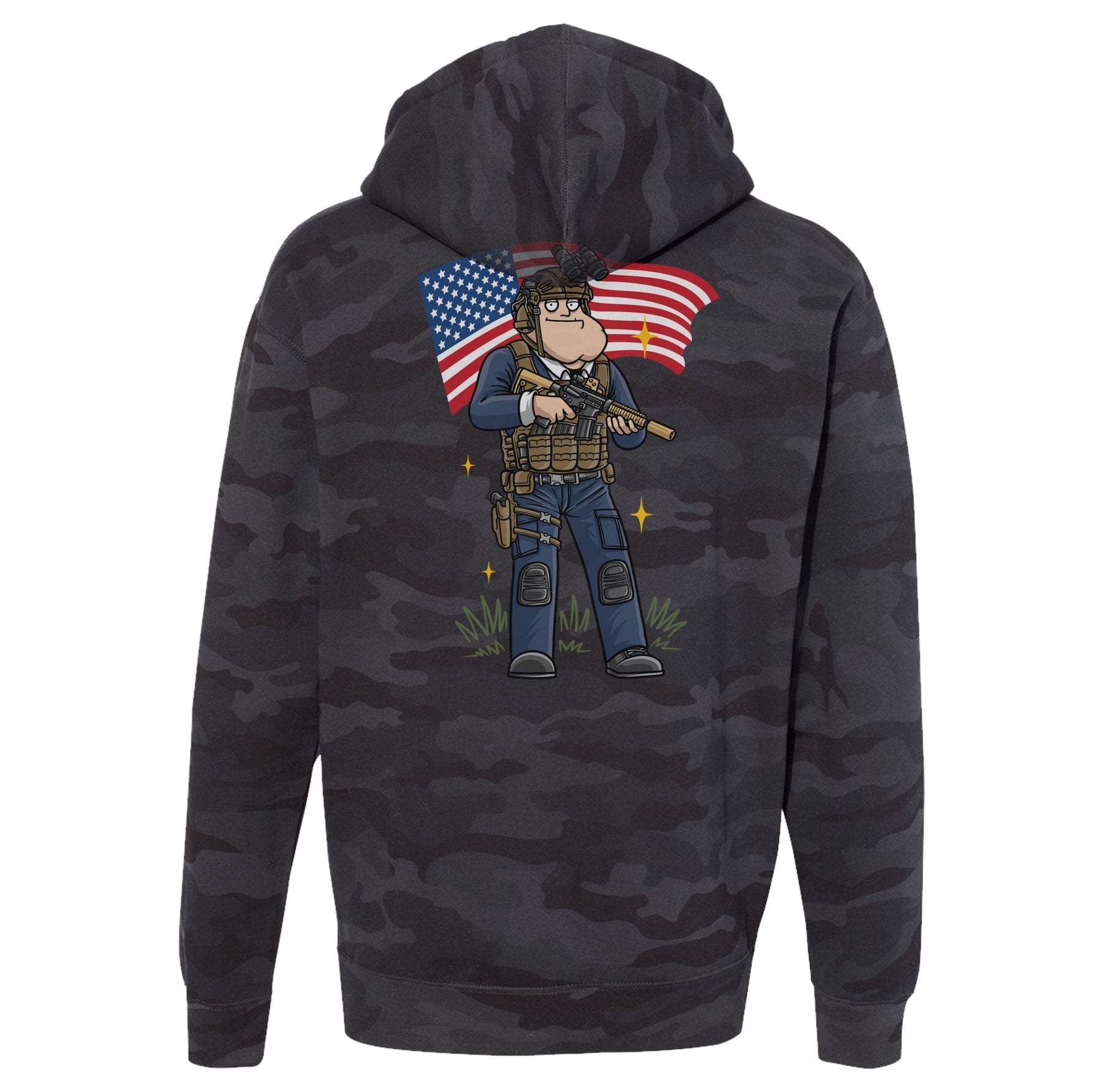 Merican Patriot Hoodie - Small - Hoodie