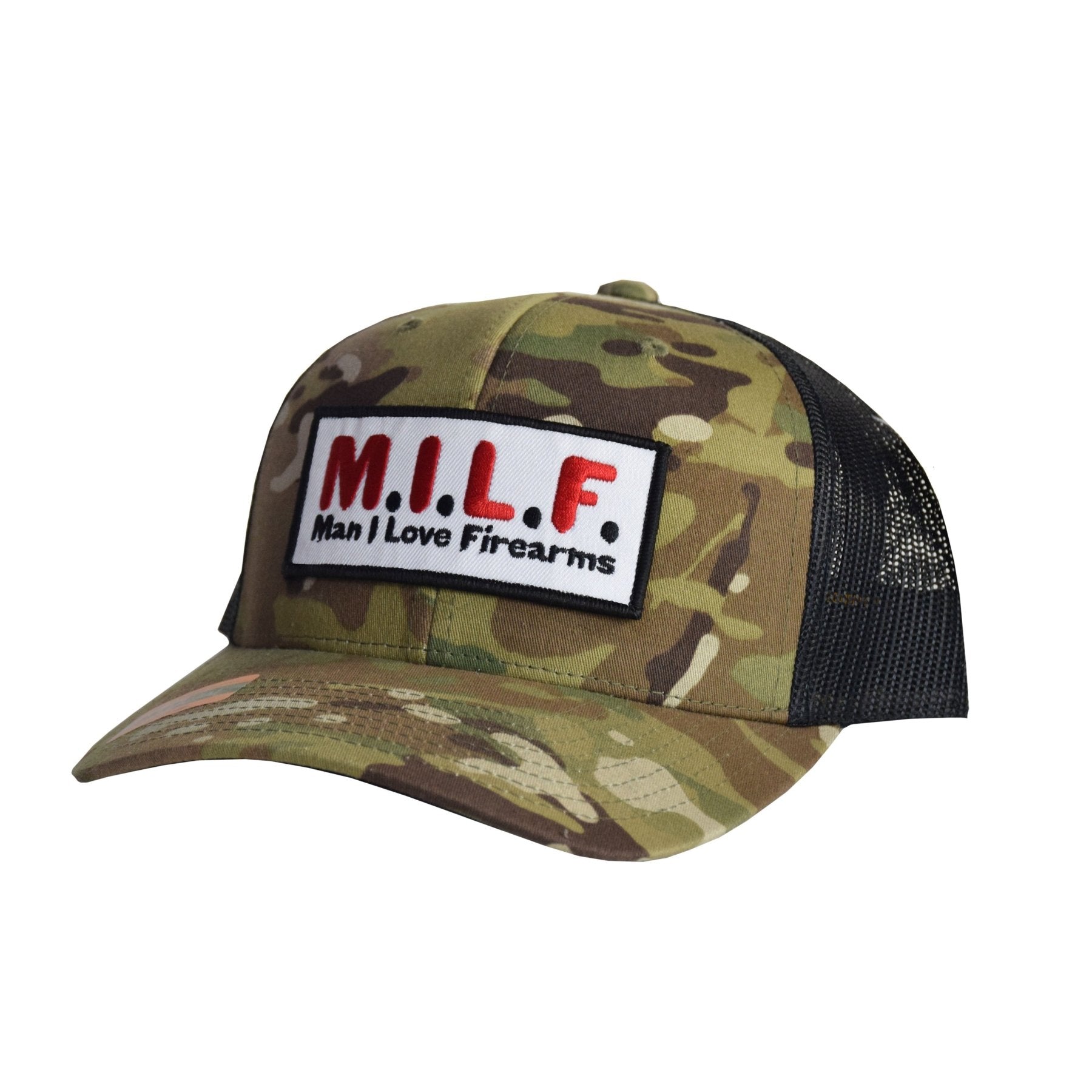 MILF Embroidered Patch Snapback - Multicam / Black Mesh - Headwear