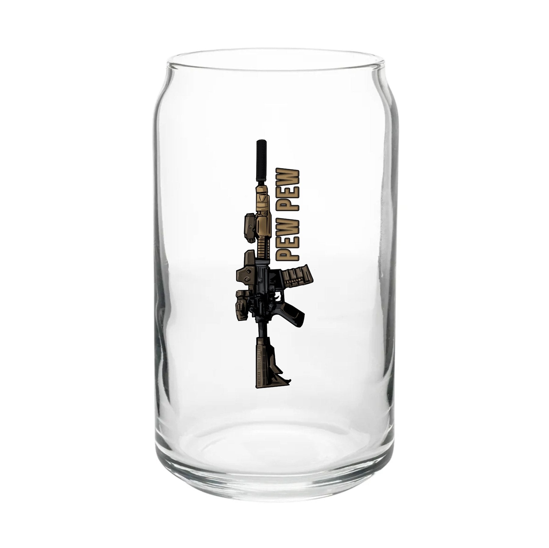 MK18 Rifle Beer Can Glass Set - 16oz - Glassware