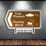 Monkey World Sticker - 3.5" x 2.2" - Sticker