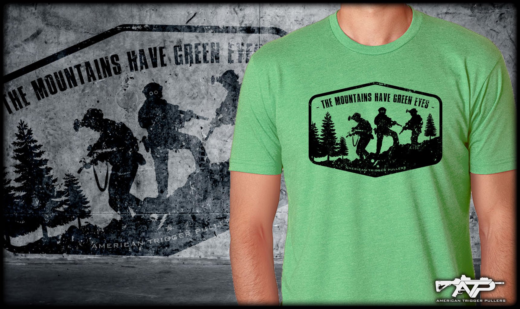 Mountains Have Eyes - Kelly Green - Shirt