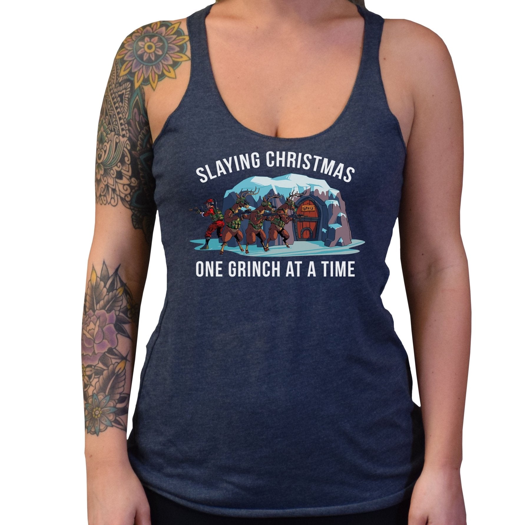 Mrs Clause - Ladies Tri - Blend Tank - Small - Shirt