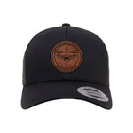MV75 ACE Leather Patch Retro Trucker Hat - OSFA - Private Headwear