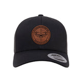 MV75 ACE Leather Patch Retro Trucker Hat - OSFA - Private Headwear