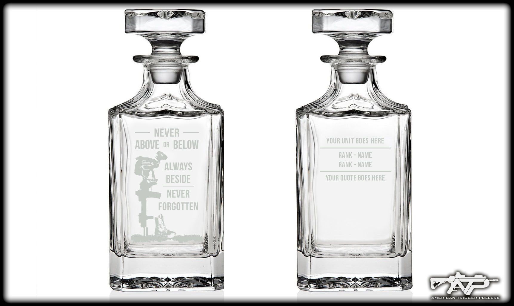 Never Above Whiskey Decanter - Decanter