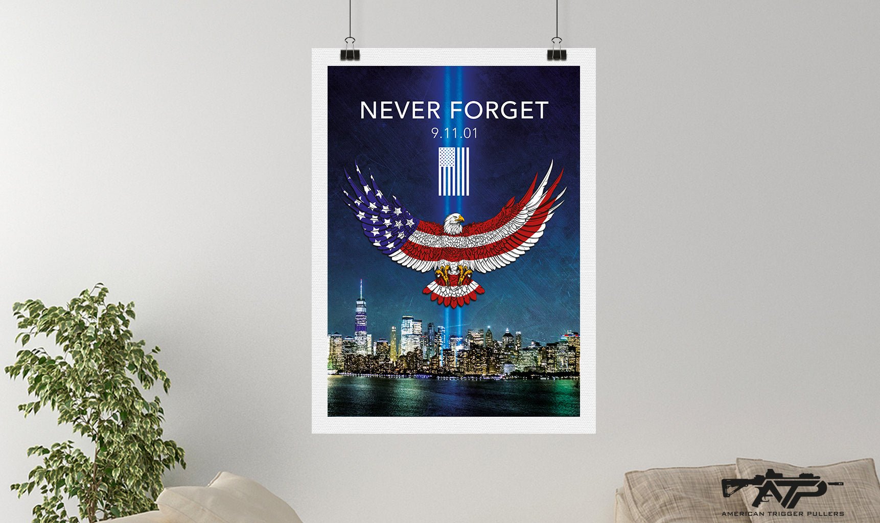 Never Forget 9 - 11 Canvas - Loose Canvas - Canvas