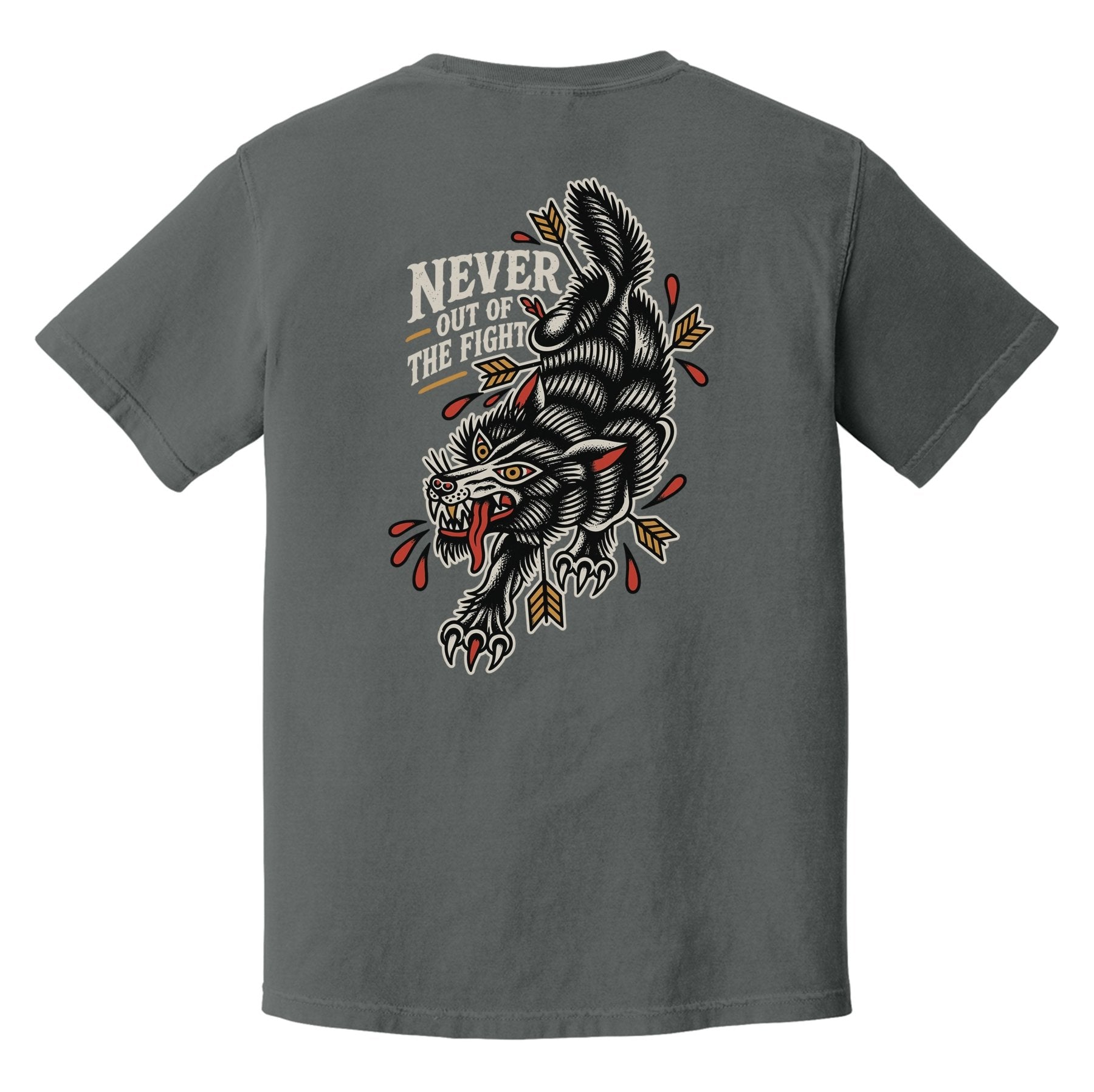 Never Out Of Fight Heavyweight Tee - Small - Shirt