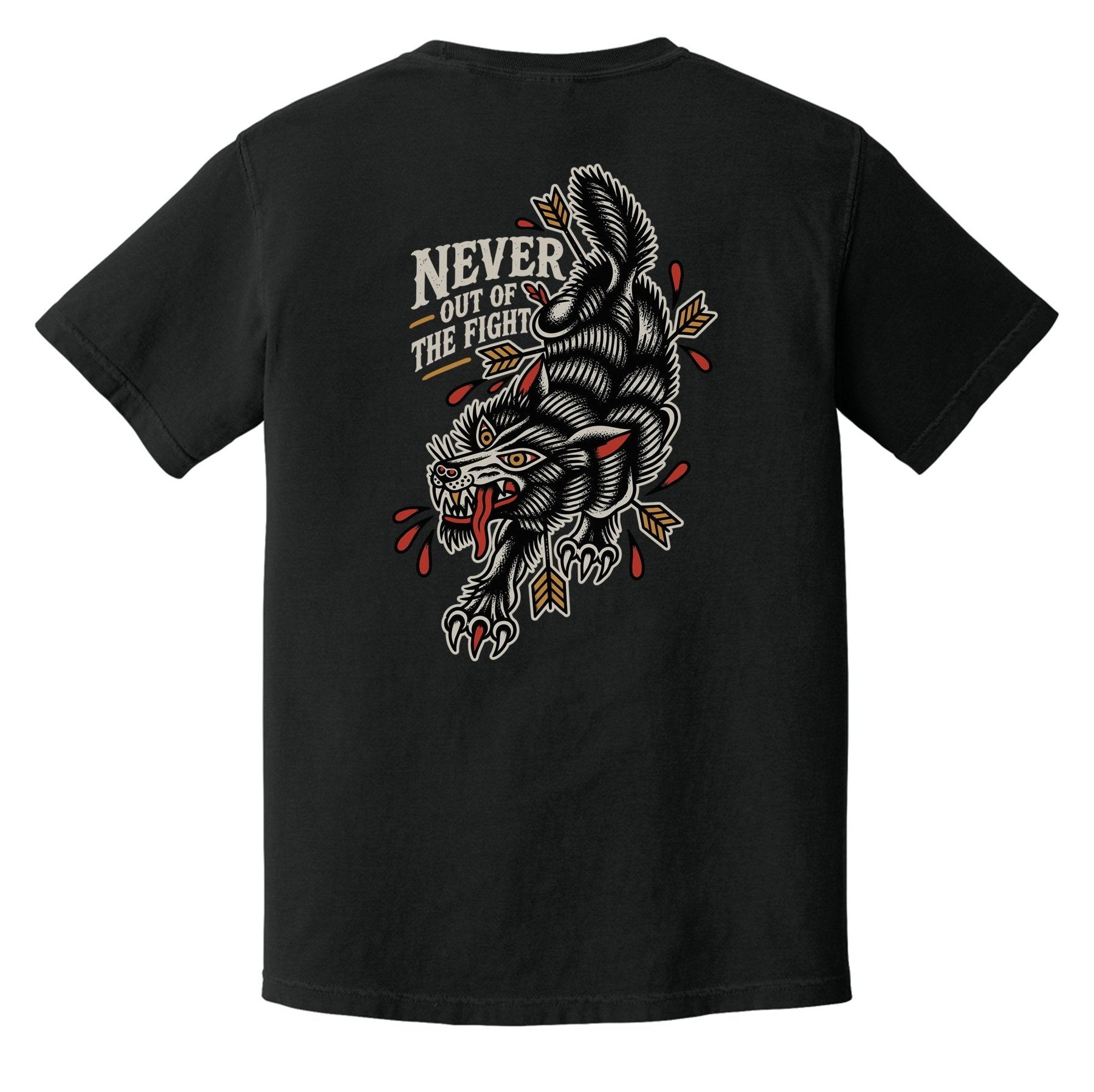 Never Out Of Fight Heavyweight Tee - Small - Shirt