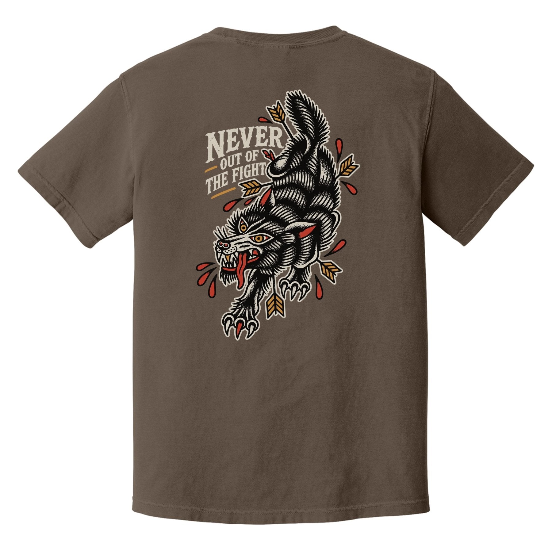 Never Out Of Fight Heavyweight Tee - Small - Shirt