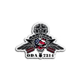 ODA 7314 Wings Sticker - 3.75" - Private Sticker