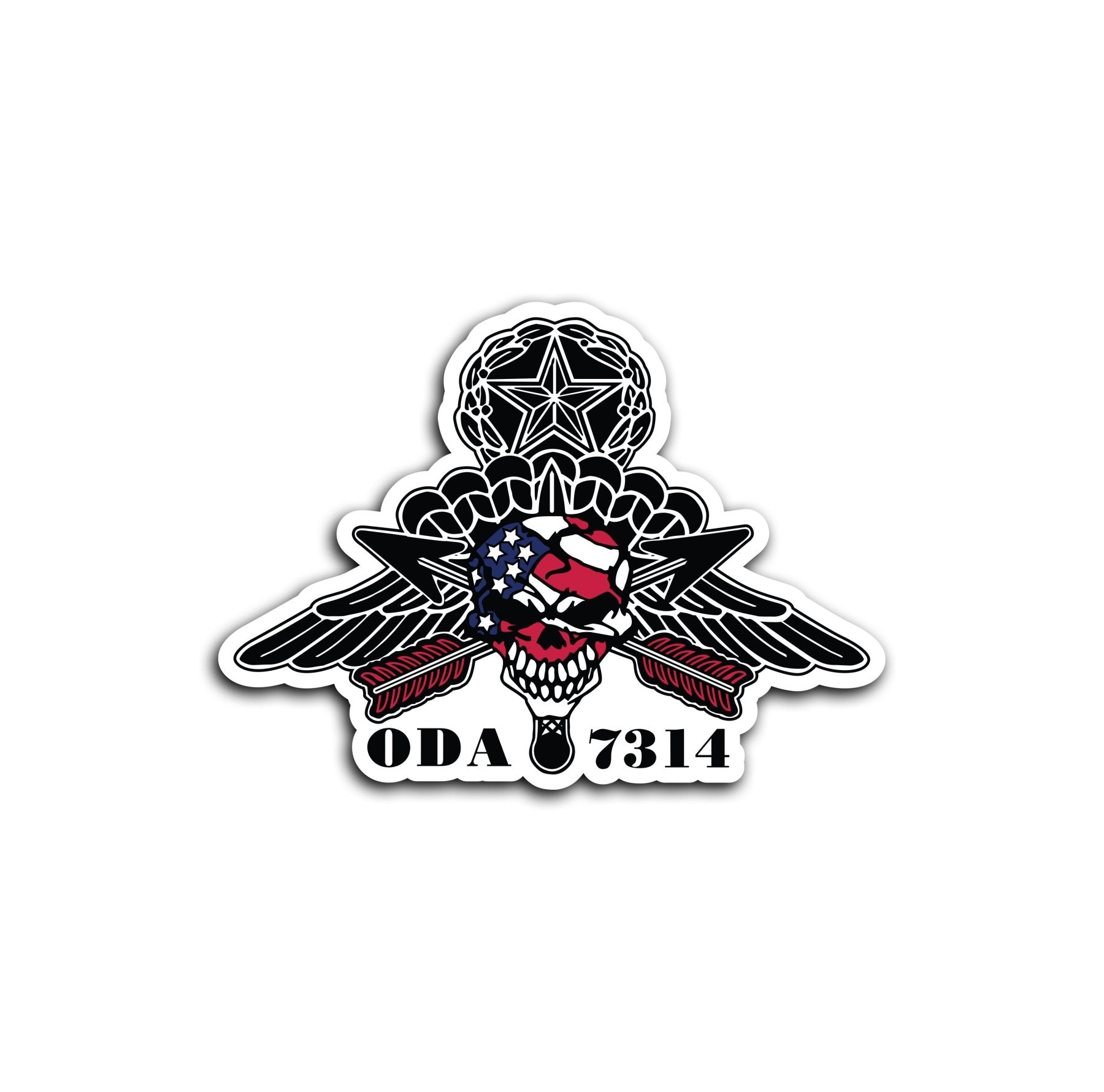 ODA 7314 Wings Sticker - 3.75" - Private Sticker