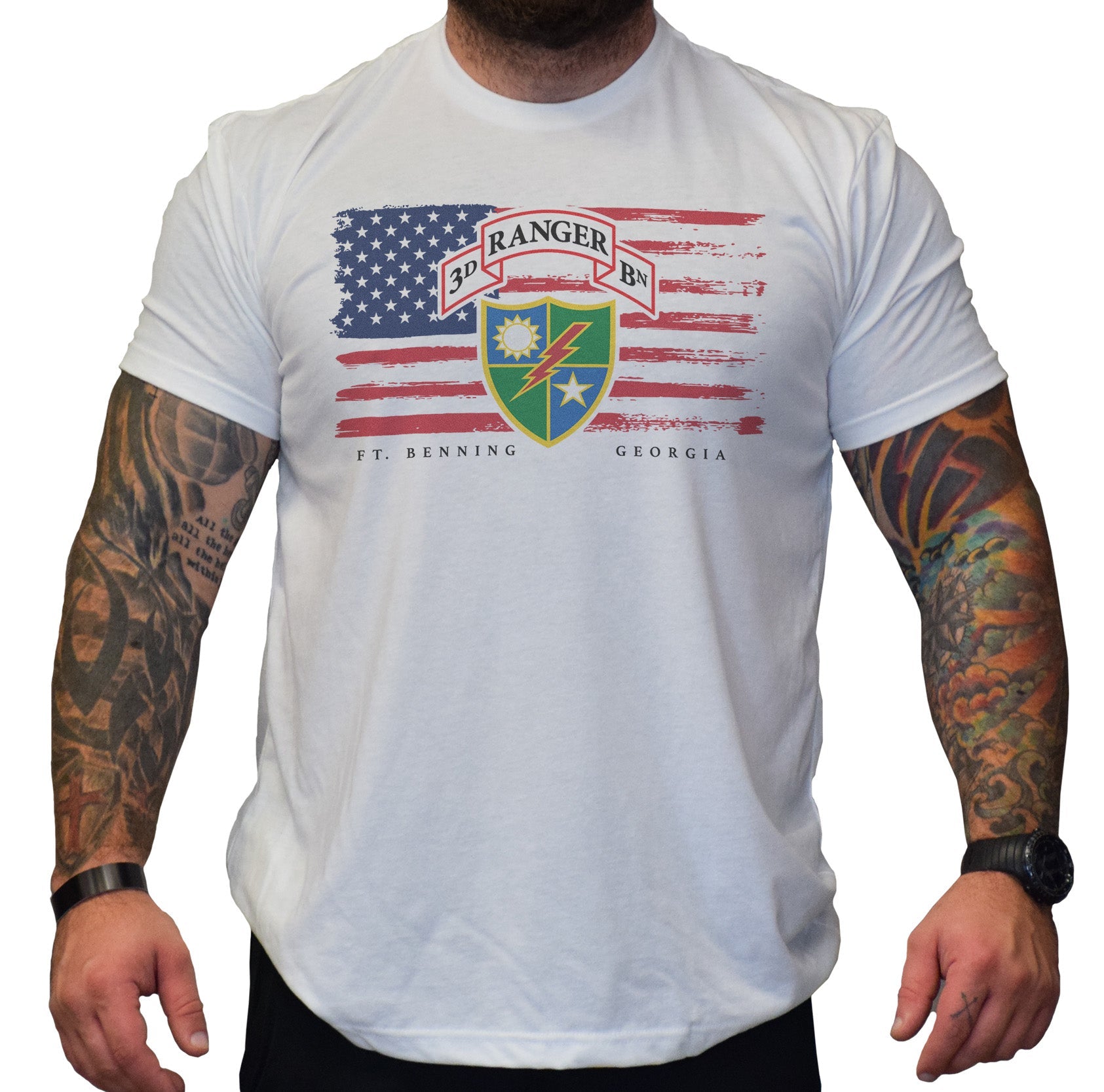 Old Glory Ranger Battalion - White - Shirt