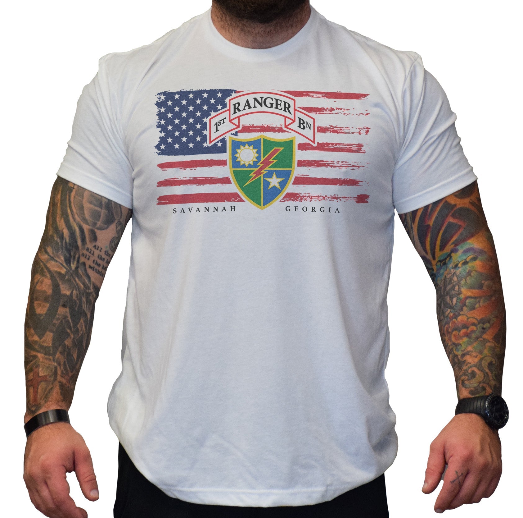 Old Glory Ranger Battalion - White - Shirt