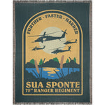 Over The Pond Woven Blanket - 60x80 inch - No Discount