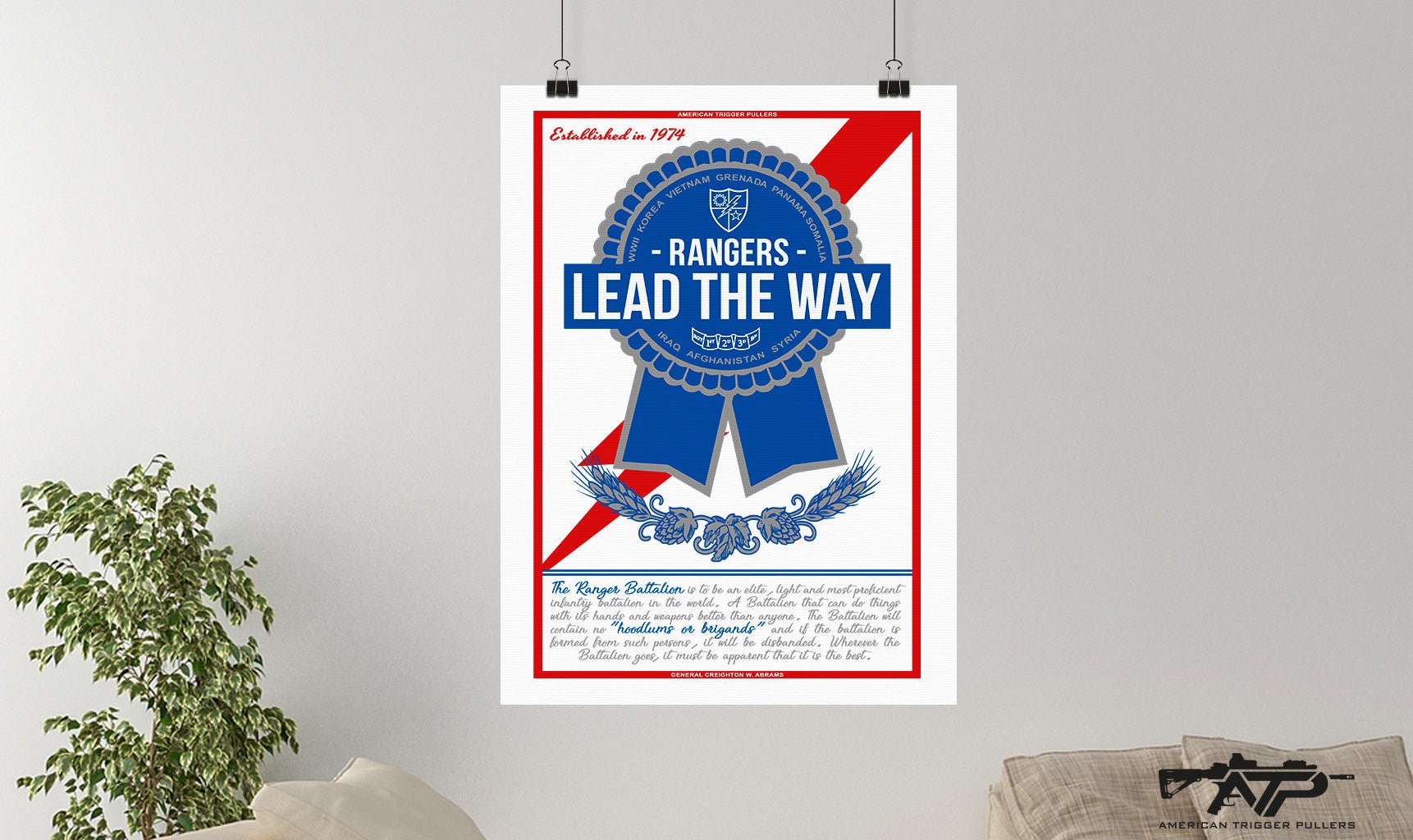 Pabst Ribbon Ranger Canvas - Loose Canvas - Canvas