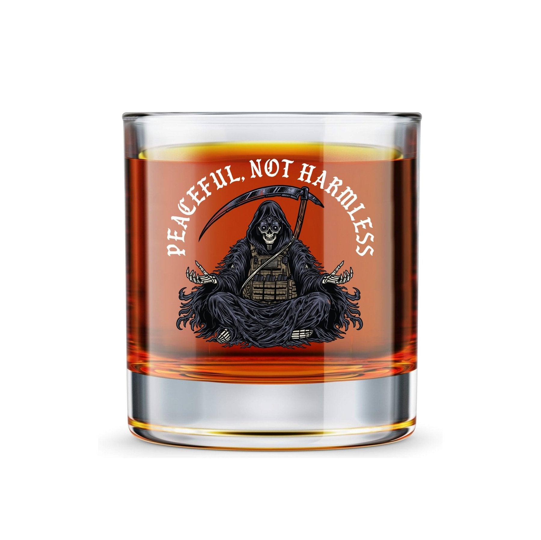 Peaceful Reaper Color Whiskey Glass Set - 16oz - Glassware