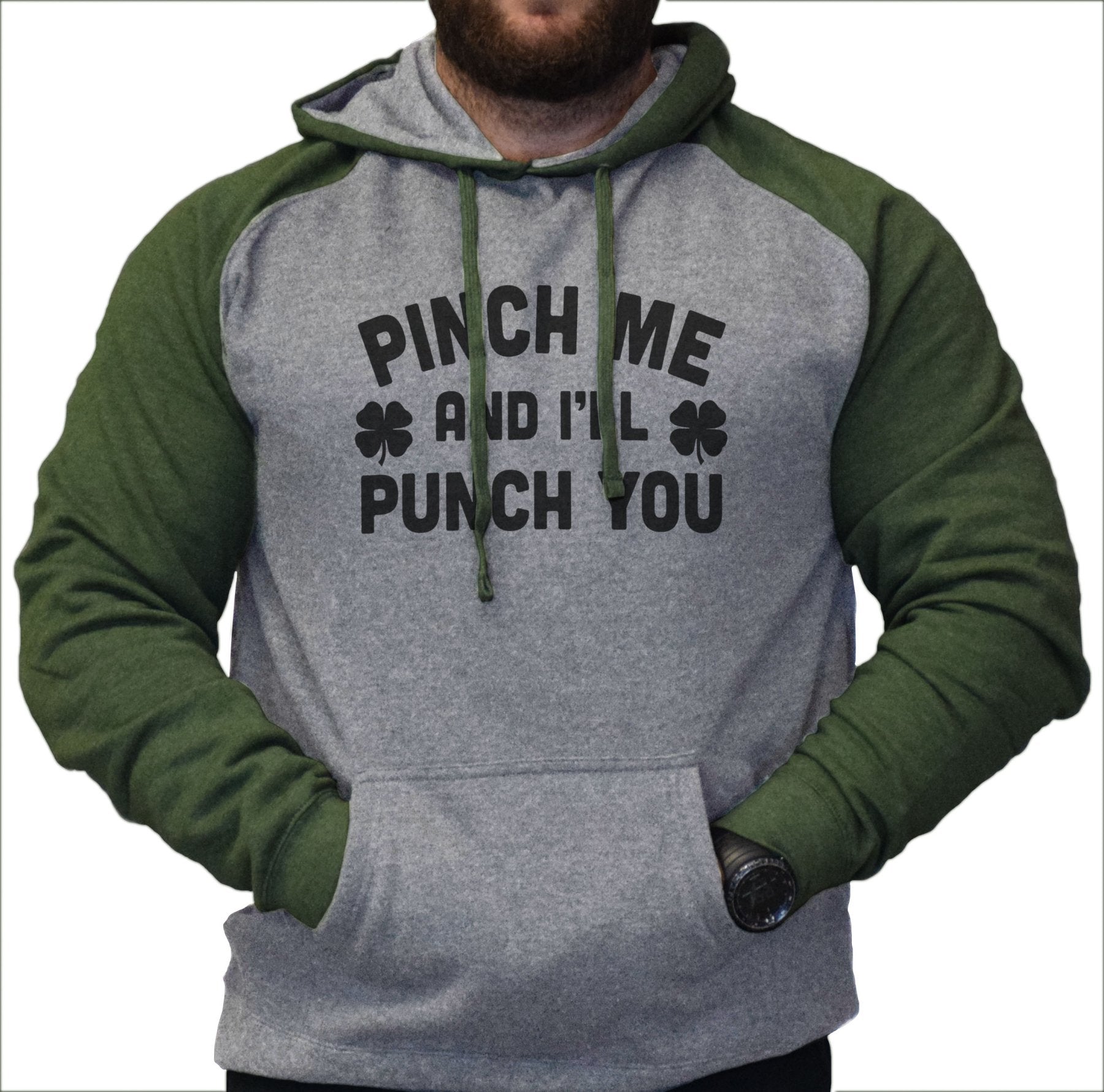 Pinch Me Raglan Hoodie - Small - Hoodie