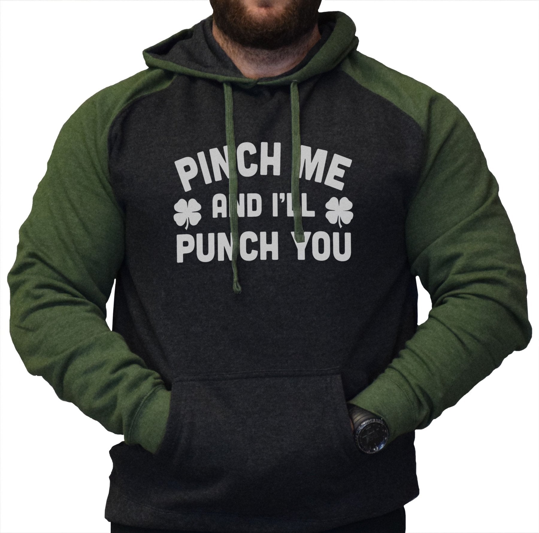 Pinch Me Raglan Hoodie - Small - Hoodie