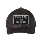 Pray For Your Homies Patch Retro Trucker Hat - OSFA - Hat