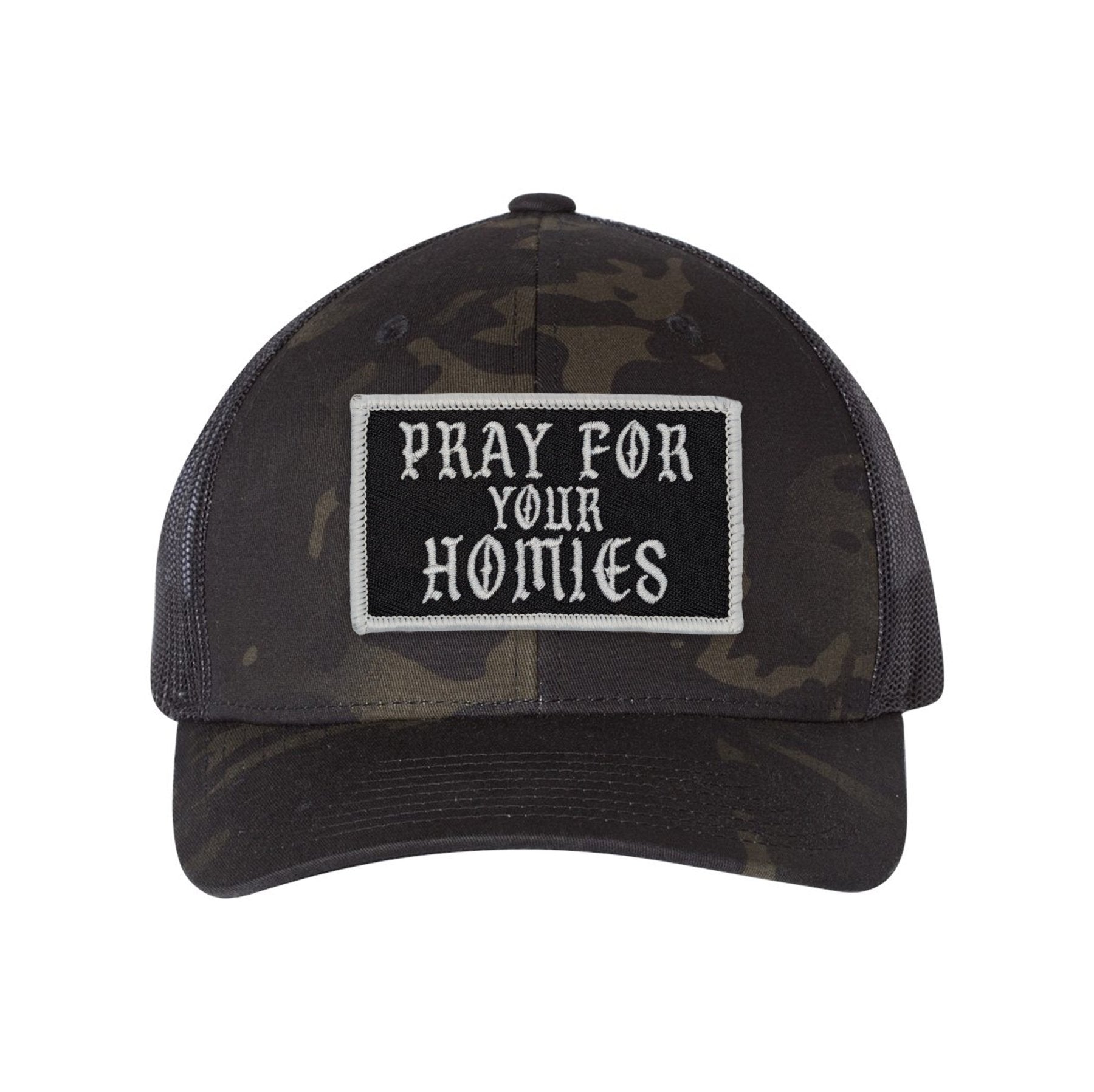 Pray For Your Homies Patch Retro Trucker Hat - OSFA - Hat