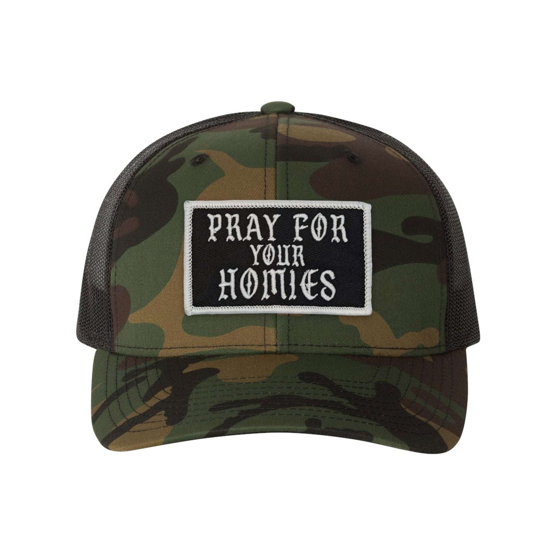 Pray For Your Homies Patch Retro Trucker Hat - OSFA - Hat