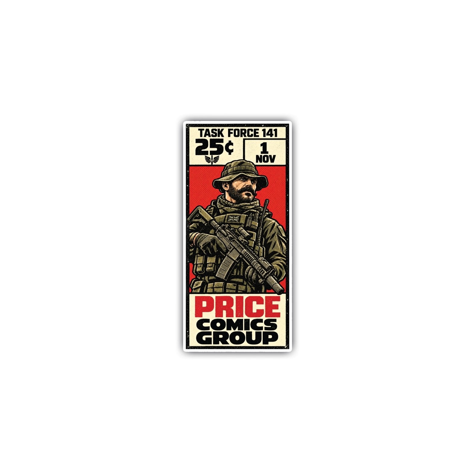 Price 141 Comic Sticker - 4" - Sticker