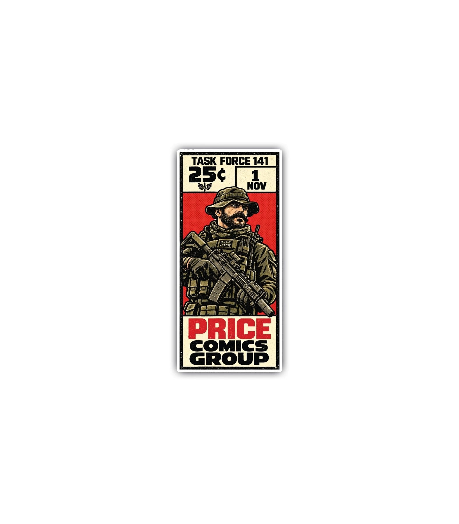 Price 141 Comic Sticker - 4" - Sticker