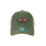 Ranger Batt Diamond Leather Dad Cap - 2nd Batt - Headwear