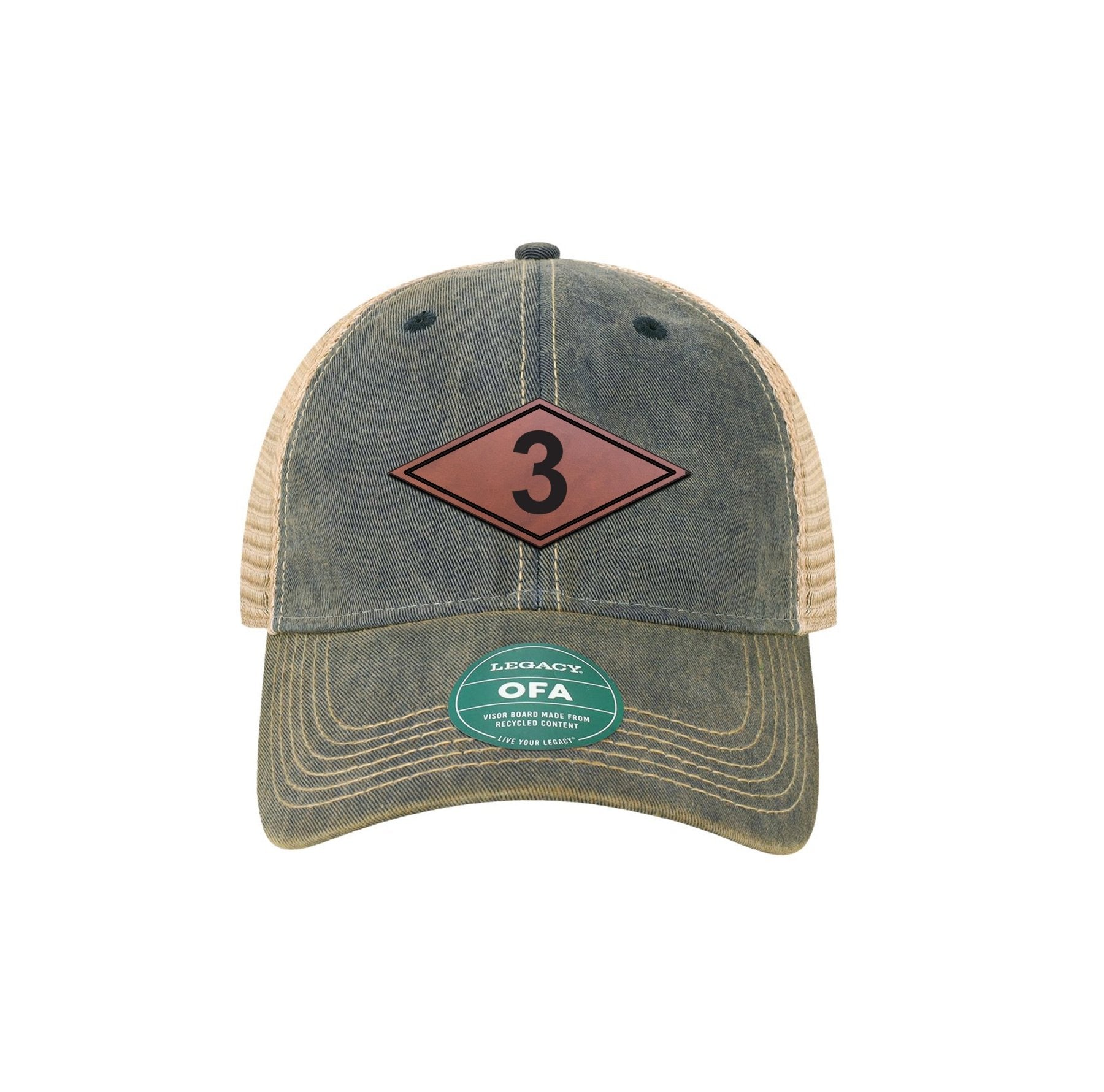 Ranger Batt Diamond Leather Dad Cap - 3rd Batt - Headwear