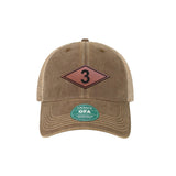 Ranger Batt Diamond Leather Dad Cap - 3rd Batt - Headwear