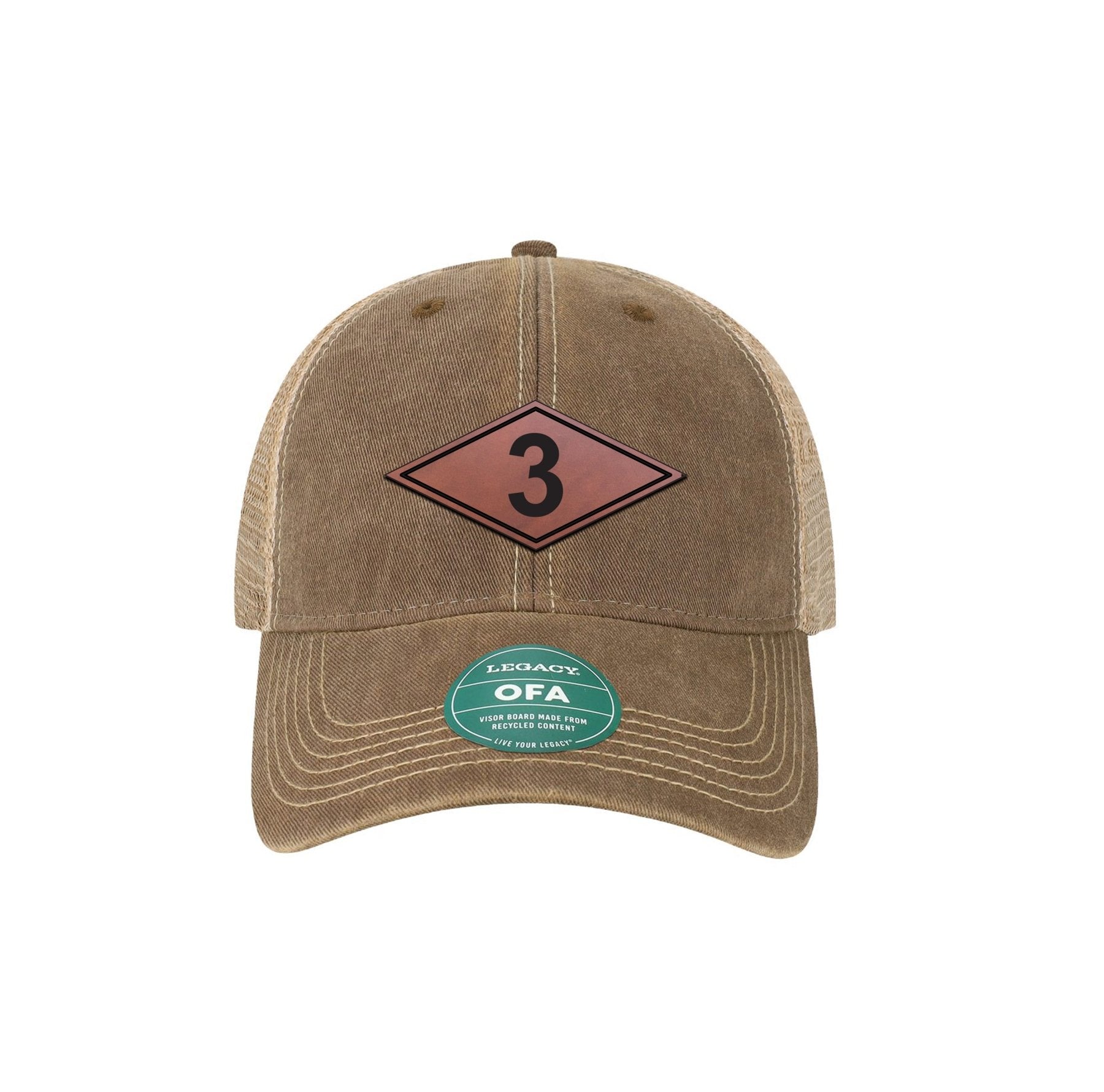 3rd Ranger Diamond Cap Ranger Batt Diamond Leather Dad Cap – American Trigger Pullers