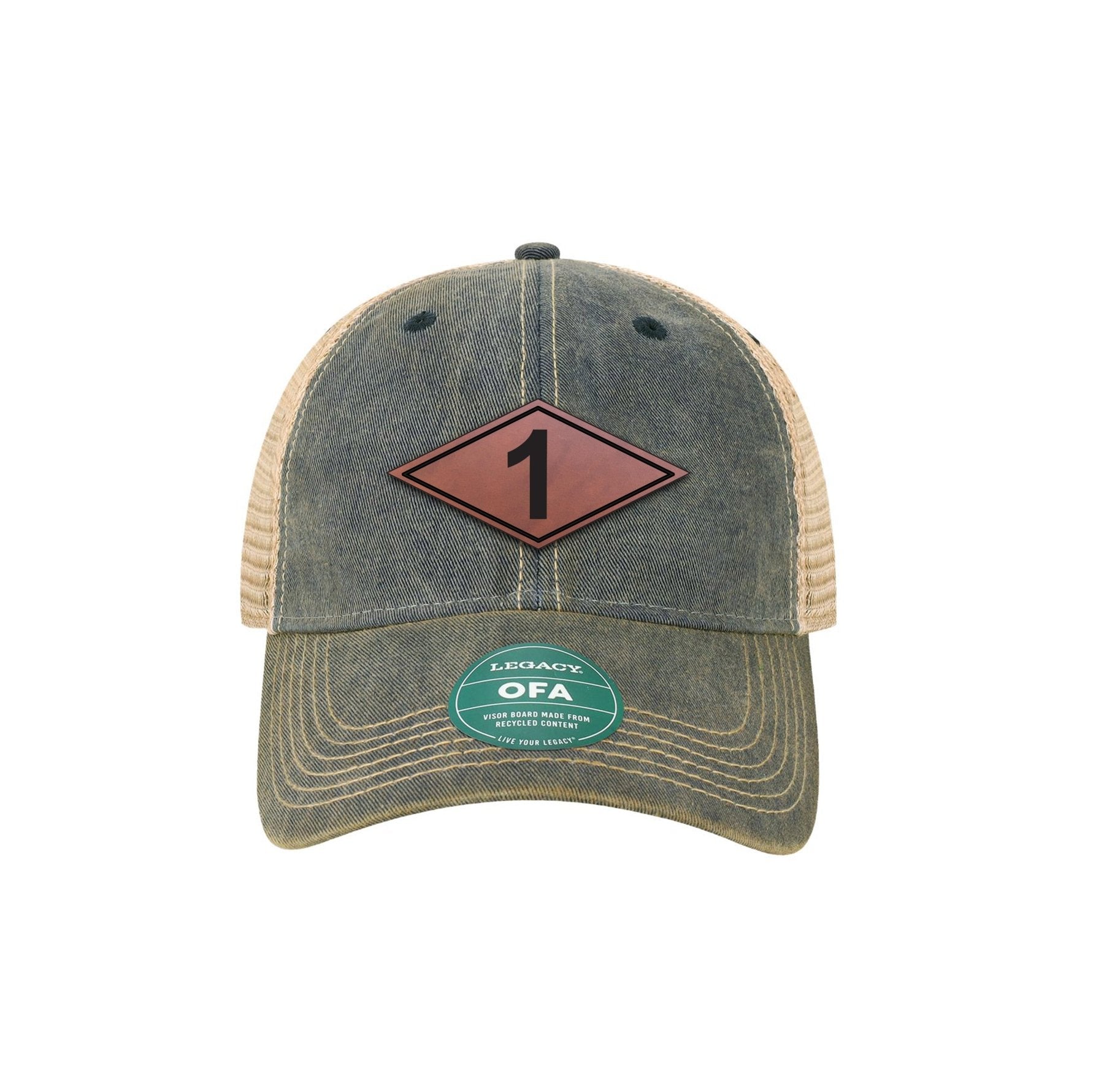 Ranger Batt Diamond Leather Dad Cap - 1st Batt - Headwear