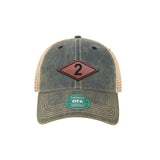 Ranger Batt Diamond Leather Dad Cap - 2nd Batt - Headwear