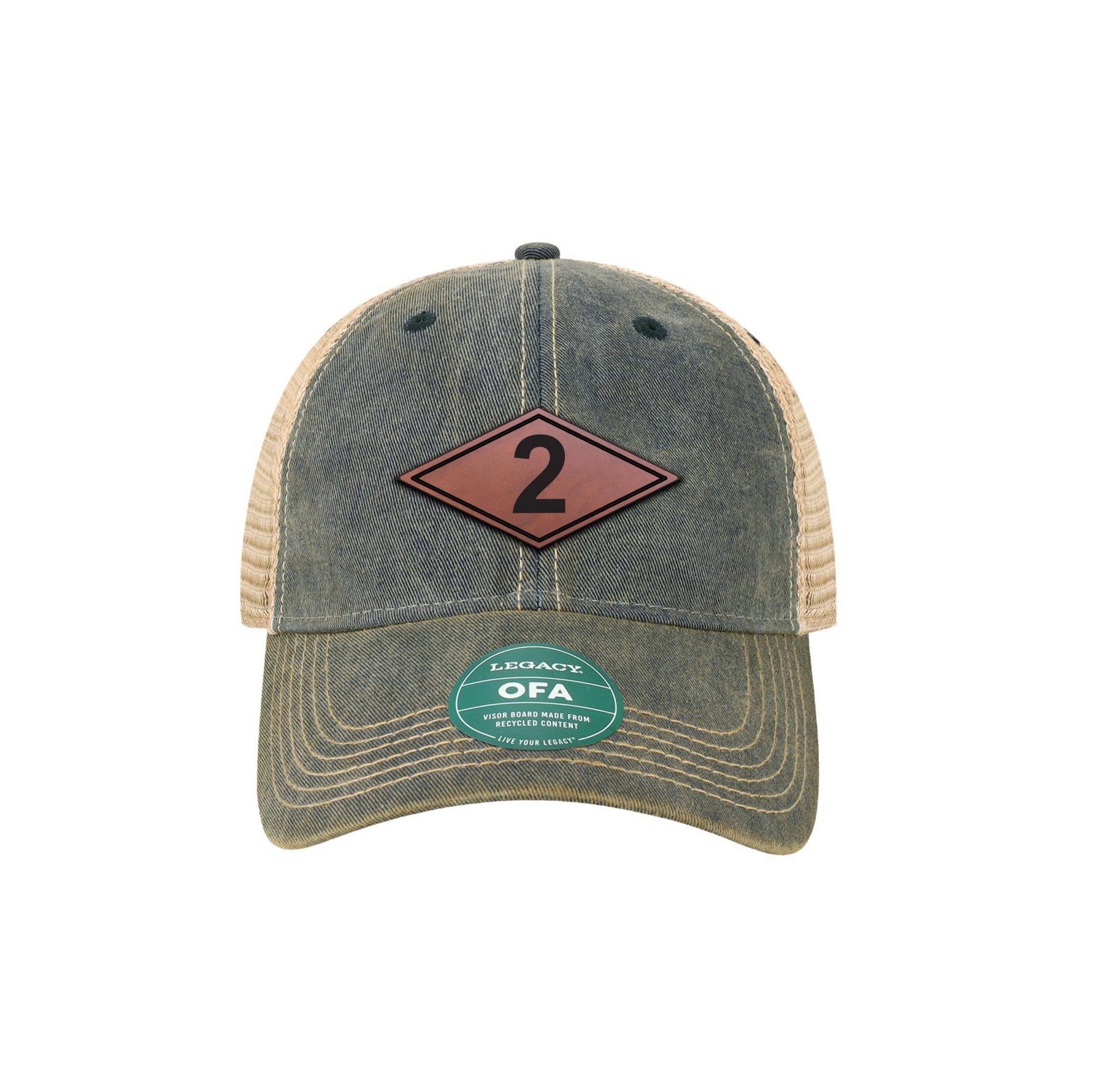 Ranger Batt Diamond Leather Dad Cap - 2nd Batt - Headwear