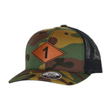 Ranger Batt Diamond Leather Patch - 1st Batt - Headwear