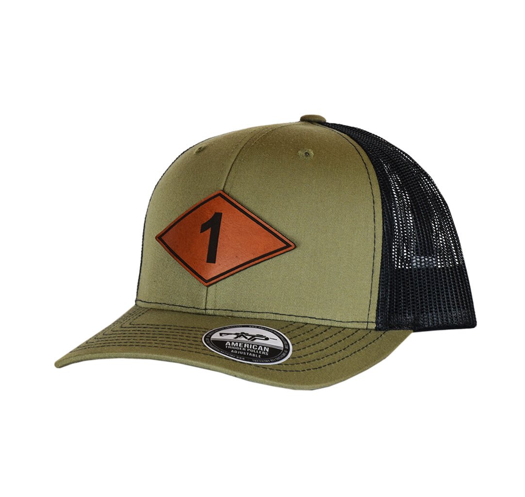 Ranger Batt Diamond Leather Patch - 1st Batt - Headwear