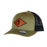 Ranger Batt Diamond Leather Patch - 1st Batt - Headwear