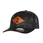 Ranger Batt Diamond Leather Patch - 2D Batt - Headwear