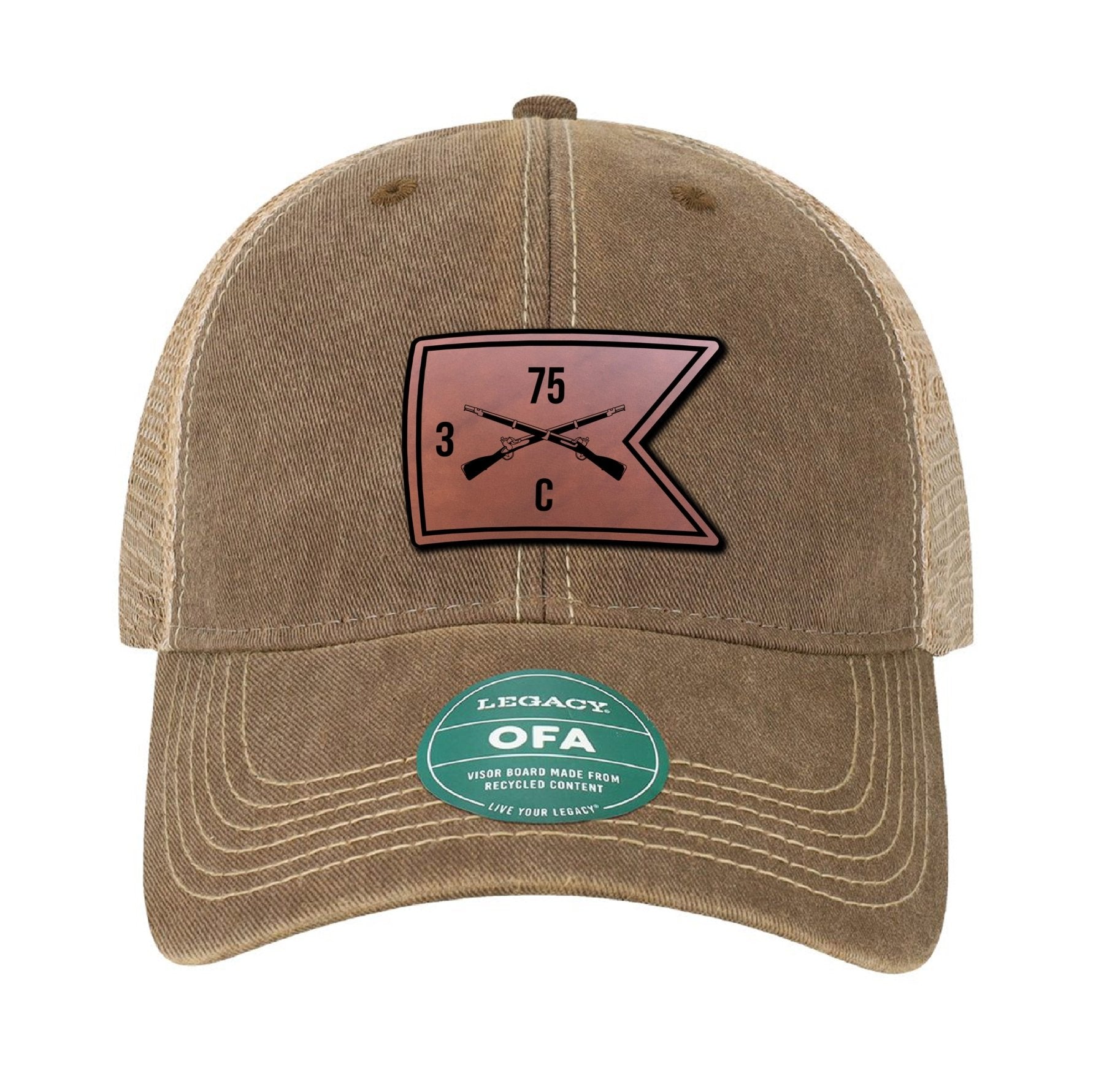 Ranger Batt Guidon Dad Hat - Brown/ Khaki Mesh - Headwear