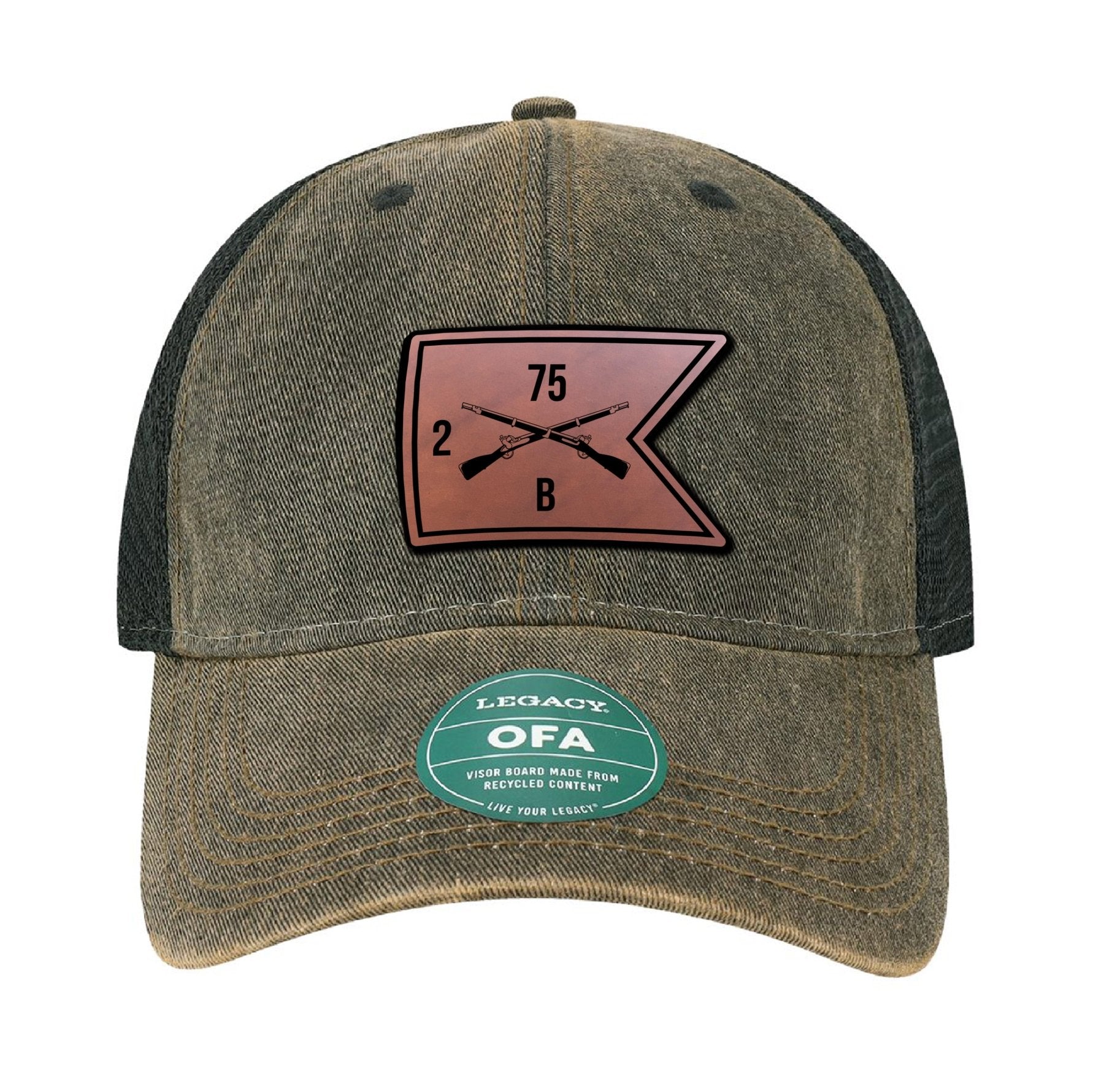 Ranger Batt Guidon Dad Hat - Black/ Black Mesh - Headwear