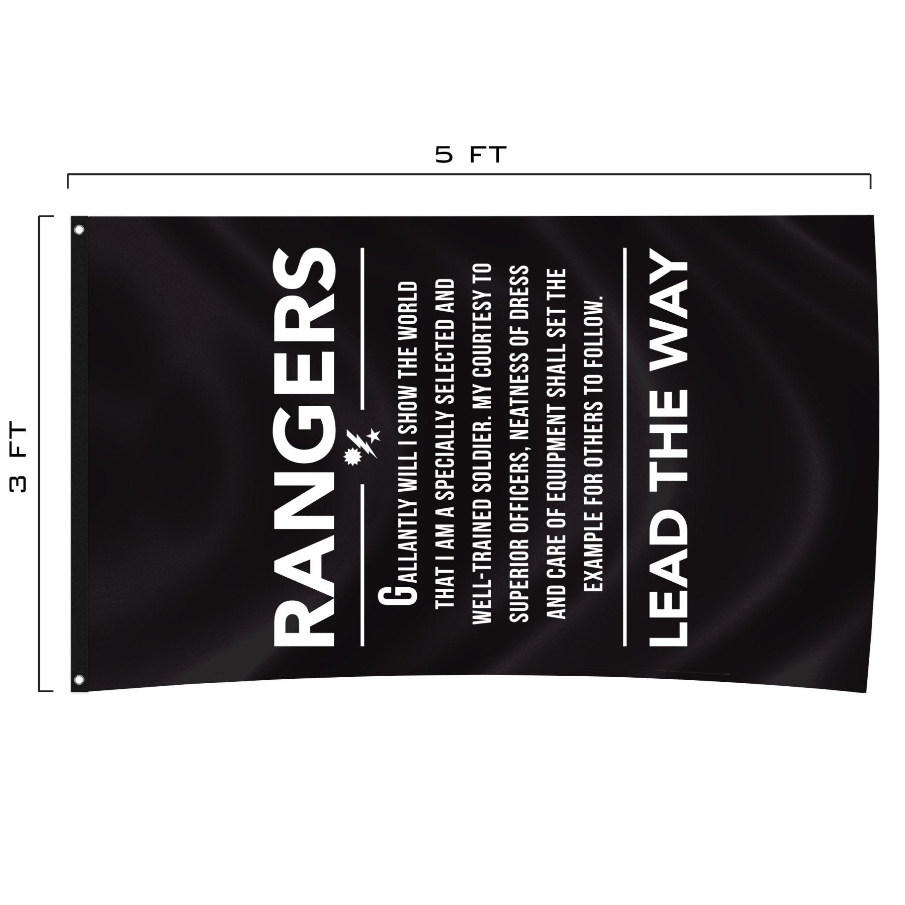 Ranger Creed - Stanza 4 - Vertical - Flag