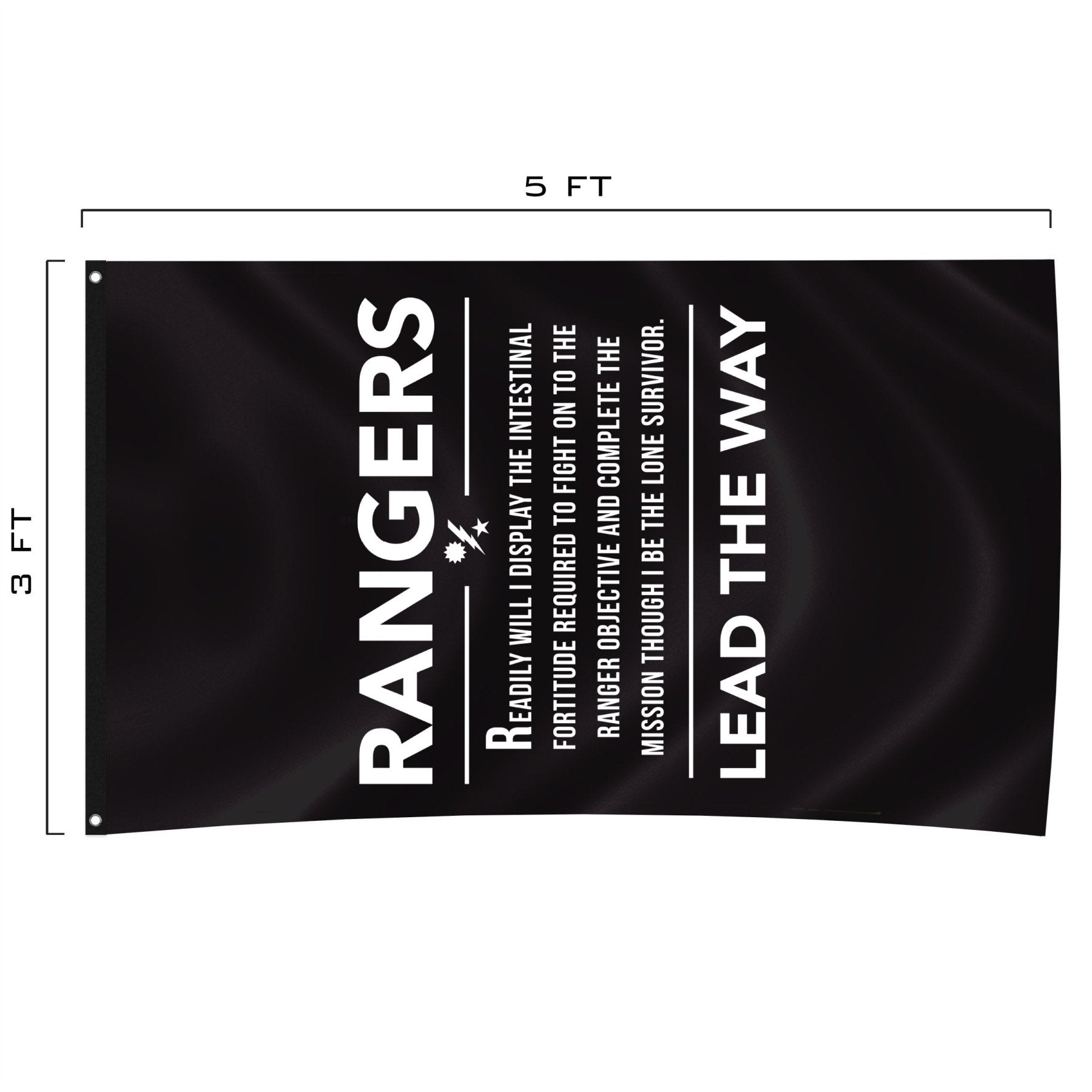 Ranger Creed - Stanza 6 - Vertical - Flag