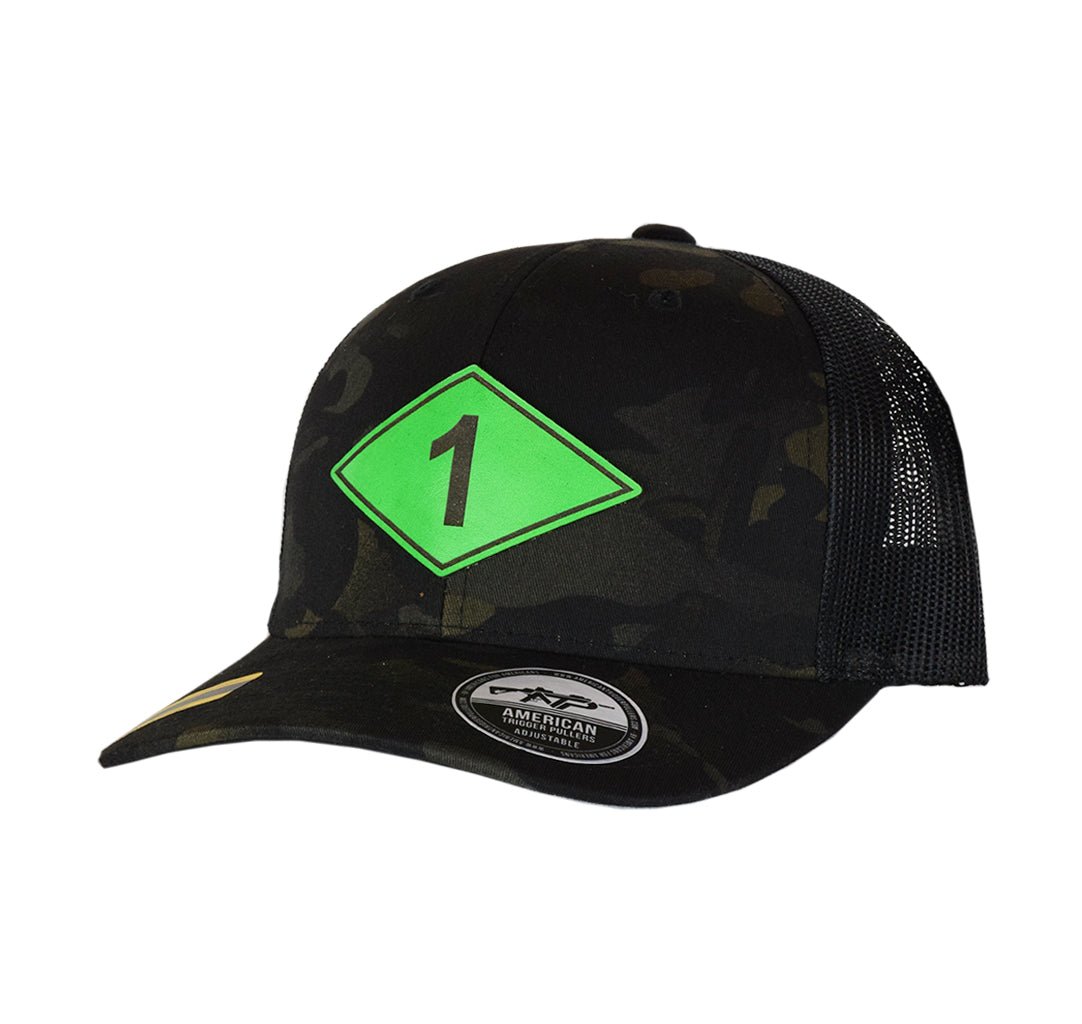 Ranger Diamond Leather SnapBack - Green Leather - Headwear