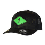 Ranger Diamond Leather SnapBack - Green Leather - Headwear